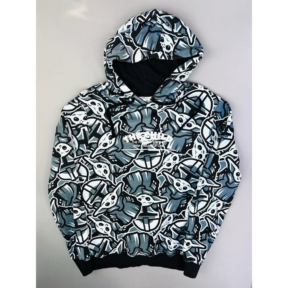 Disney Parks The Child Mandalorian Women's M Hoodie‎ Grogu The Force Is Strong